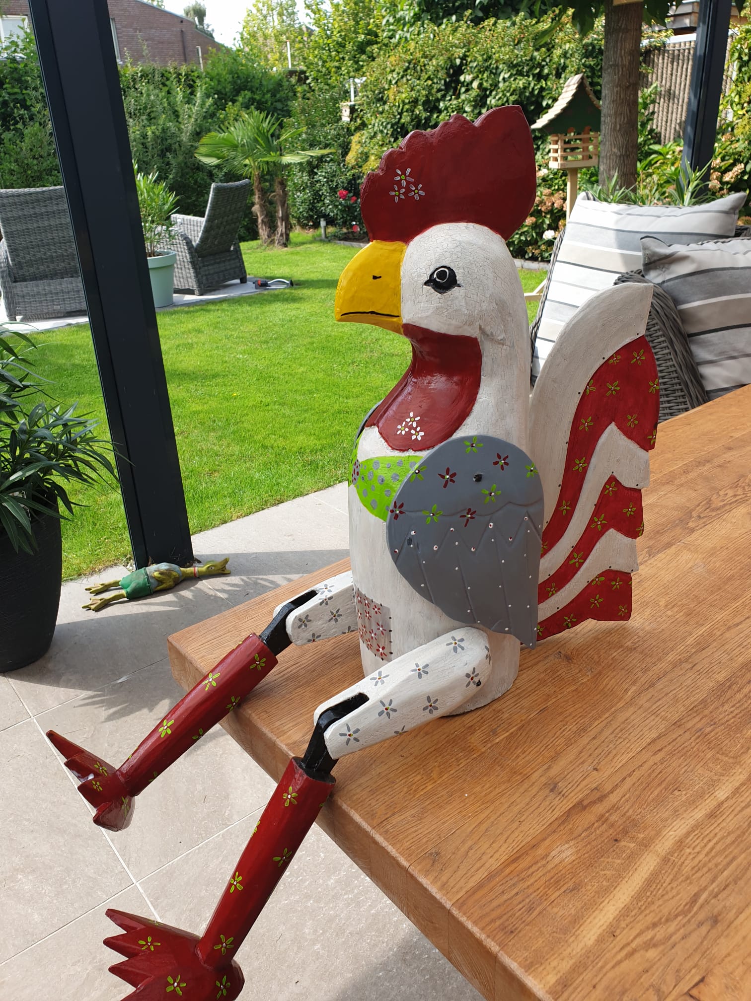 Kip zittend 53cm  €70,00