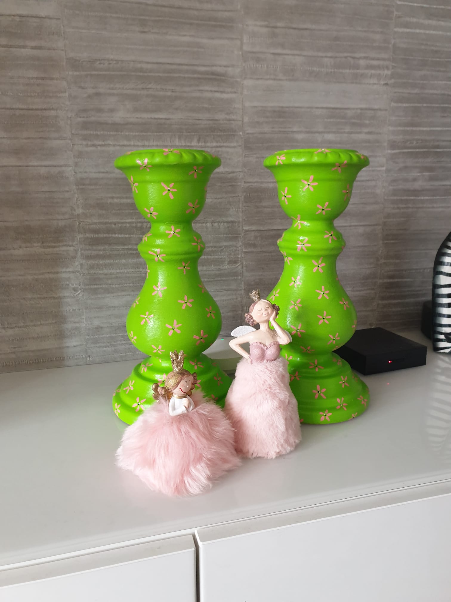 setje kaarsenstandaard 30cm   €15,00